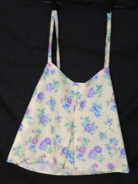Handmade Colorful Floral Spaghetti Strap Cami Top - P2P 18.5" measured